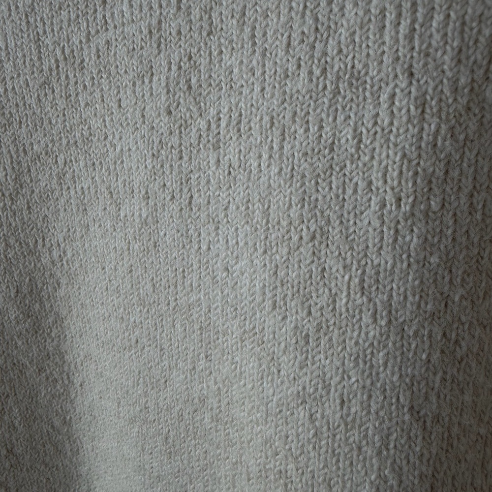 LOFT Boxy Cotton Crewneck in Bone Size Small - Picture 3 of 6